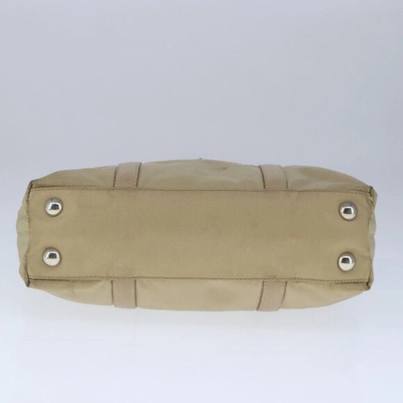 PRADA Shoulder Bag Nylon 2way Beige Silver Auth bs20501 - Picture 7 of 16